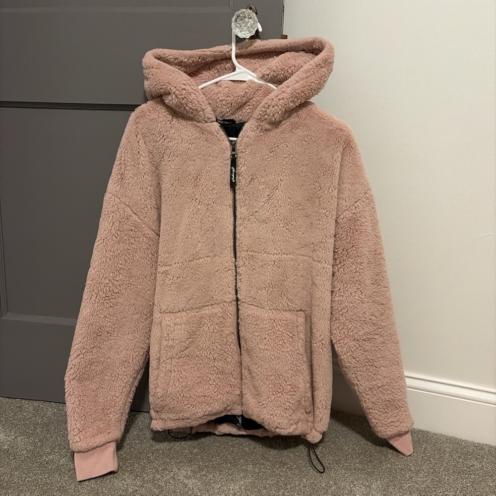 YoungLA Pink Men’s YoungLA 518 Autobiographic Faux Fur Bomber Jacket
